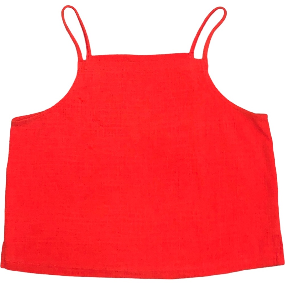 Adorable Madewell Texture & Thread bright red textured tank top